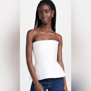 Rosie corsets satin Strapless Peplum Top